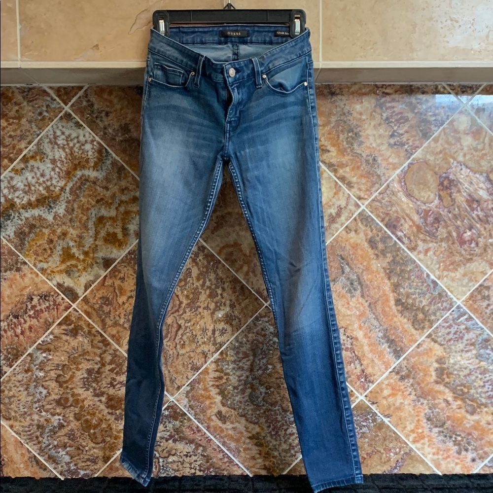 Guess Power Skinny Jeans Low Rise Indigo Blue Cindy Fit Y2K Aesthetic Size 26
